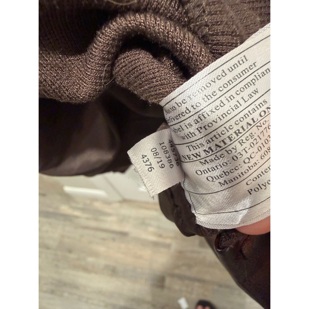 Maurices Womens Moto Jacket Faux Leather Distressed Brown Large - Picture 5 of 11